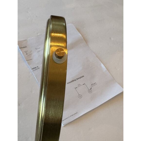 Hearth & Hand With Magnolia Wall Mount Brass Magnifying Swivel Mirror - Picture 5 of 8